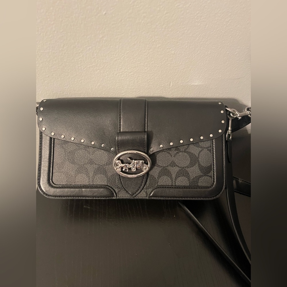 Black Coach  Logo Georgie bag